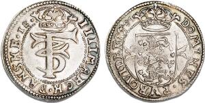 Glückstadt, 4 mark  krone 1659, H 153A, S 54