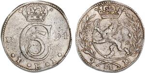 4 mark  krone 1694, Christiania, NM 89, H 55