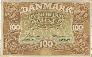 100 kr 1936, nr. 4977947, Svendsen  Heegaard, Sieg 110, DOP 121, Pick 28