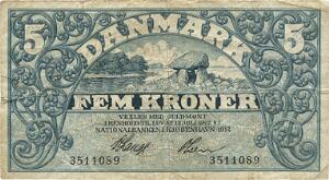 5 kr 1912, Nr. 3511089, V. Lange  Olsen, Sieg 100, DOP 113, Pick 20
