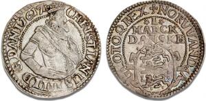 Mark 1617, H 99C, S 2 - smukt eksemplar med møntskær på revers