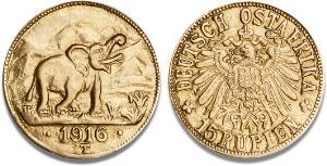 15 Rupien 1916 T Tabora, J 728a, F 1