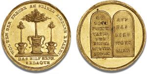 Germany, Hamburg, gold medal with weight as a Ducat, 18th century, 3.41 g, cf. Erlanger 2447