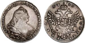 Anna, 1730 - 1740, Rouble 1740, Bitkin 210