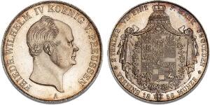 Prussia Preussen, 2 Thaler 1856A, KM 467, edge nicks