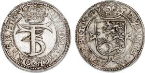 Glückstadt, 4 mark  krone 1659, H 153A, S 55
