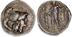 Lucania, Herakleia, Nomos  Didrachm, c. 281 - 272 BC