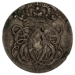 Kongsberg, 2 skilling 1695, NM 238, H 76, S 31