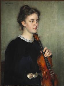 Julius Paulsen Portræt af Violinistinden Frk. Karen Bramsen.