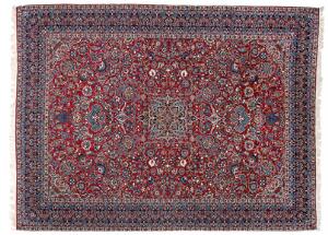 Toodesh Nain tæppe, Persien. Sjældent stort eksemplar. Kork-uld. Ca. 700.000 knuder pr. m2. 1910-1930. 420 x 317.