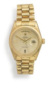 Rolex Herrearmbåndsur af 18kt. guld. Model Oyster Perpetual DayDate President. Chronometer certificeret automatisk værk med dag og dato. 1950erne.