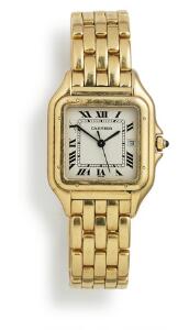 Cartier Damearmbåndsur af 18 kt. guld. Model Panthère. Quartz med dato.