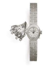 Chopard Diamant damearmbåndsur af 18 kt. hvidguld. Mekanisk værk med manuelt optræk. 1970erne.