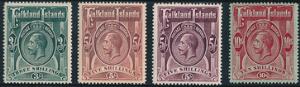Falkland Islands. 1912. Georg V, 12 d. - 10 sh. Very fine unused set 10 values. Scarce. Michel EURO 885