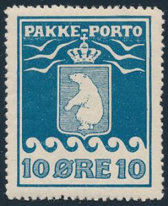 1905. 10 øre, blå. Helt perfekt postfrisk mærke. AFA 15000