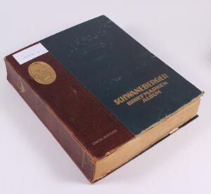 World. 1840-1925. Thick old Schwaneberger-album 720 pages with thousands of stamps from mostly european countries. Incl. valuabel sections Denmark