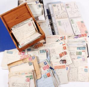 BREVE. Originalt parti breve og postkort fra gammel korrespondance, også en del fra Tyskland og Frankrig