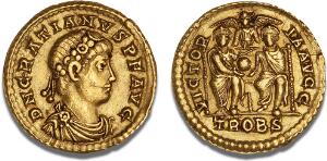 Gratian, 367 - 383 AD, Solidus, Trier, 367 - 375 AD, RIC 17f