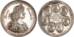 Souverainitetsmedaille u. år, Hercules, 58 mm, Ag, 52,5 g, G 86, pragteksemplar af denne smukke medaille