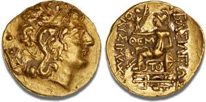 Pontic Kingdom, Mithradates VI Eupator, c. 120 - 63 BC, Au-Stater in the name of Lysimachos of Thrace