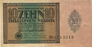 Germany, 10 Billionen Mark 1924, Pick 137