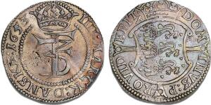4 mark  krone 1653, H 87A, S 32, Aagaard 16.2