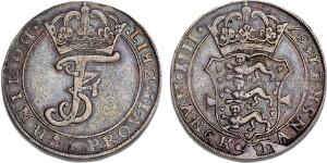 4 mark  krone 1667, H 113C, S 44, Aagaard 108.1