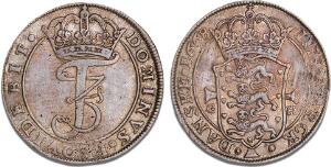 4 mark  krone 1668, H 114B, S 44, Aagaard 110.1