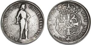 4 mark  krone 1680, H 76, Aagaard 24