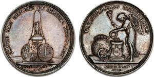 P. v. Hemerts og Agatha Hooglants sølvbryllup, 1792, Bauert, G 527, 44 mm, 38 g