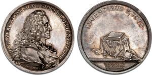 Hans Gram, uår død 1748, Arbien, G 439, 43 mm, 39 g