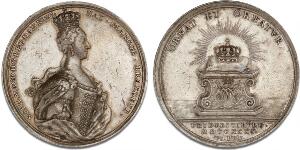 Dronning Sophia Magdalenes salving, 1731, Wahl, G 376, 50 mm, 56 g, kantskade