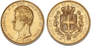 Sardinia, Carlo Alberto, 1831 - 1849, 100 Lire 1835 P Torino, eagle mintmark, F 1138, C 117.2, Pagani 141