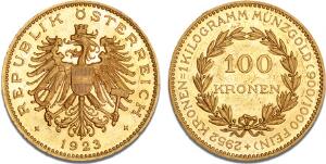 First Republic, 1918 - 1938, 100 Kronen 1923, Vienna, F 518,  J 423, Schl. 675