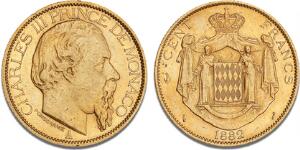Charles III, 1856 - 1889, 100 Francs 1882 A, Paris, F 11, de Mey 90, Schl. 3