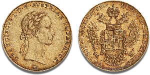 Milan, Franz I of Austria, 1815 - 1835, 12 Sovrano 1835 M, F 741 e, Pagani 113, Schl. 244