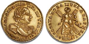 Peter I, the Great, 1689 - 1725, 2 Roubles DUA RUBLI 1720, Krasnii Moneta  Moscow, Bitkin 113 R, F 91, KM 158.5