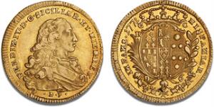 Naples and Sicily, Ferdinando IV, 1759 - 1817, 6 Ducati 1771 BP, F 849