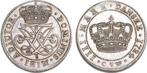 4 mark  krone 1724, H 40, S 1