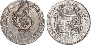 4 mark  krone 1680 Piedestalkrone, H 78, Sieg 38.1, Aagaard 27, Dav. 3636