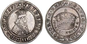 Krone 1651, H 84A, S 30, Aagaard 6.2, Dav. 3567