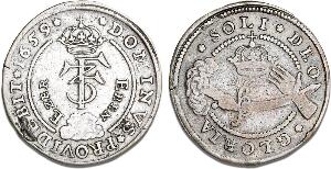 4 mark  krone 1659 Eben Ezer, H 98, Aagaard 74.1