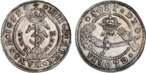 4 mark  krone 1659 Eben Ezer, H 100A, S 33, Aagaard 76.1