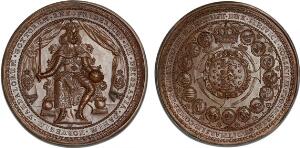 Kongens majestætssegl præget som medaille, Hercules, bronzegalvano, G 91
