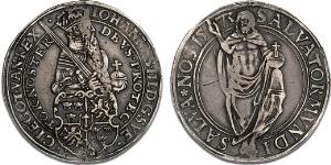 Johan III, 1568-1592, daler 1573, Stockholm, SM 24, Dav. 8705