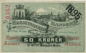Kreditbanken i Randers, 50 kr u. år, Sieg 89