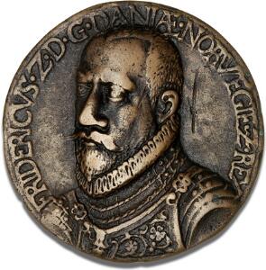 Kontrafejmedaille u. år ca. 1581, énsidig ældre bronzestøbning, cf. G 25 Hans Raadt