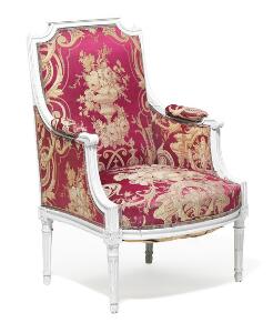 Fransk Louis XVI bergére af bemalet træ. 18. årh.s slutning.