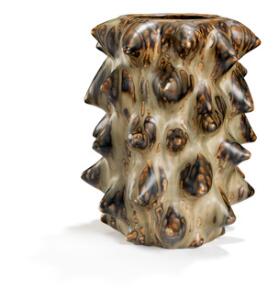 Axel Salto Vase af stentøj, modelleret i spirrende stil. Dekoreret med sungglasur. Sign. Salto, 20810. Kgl. P. H. 23,8