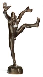 Jean René Gauguin Dansende mand. Formgivet ca. 1915. Patineret bronze. H. 22.